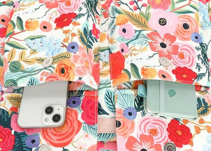 Laptop Briefcase, Water Repellent Multi-Functional Shoulder Messenger Case Bag For MacBook Pro 15 inch and 16 inch - Watercolor Flowers - color: Watercolor Flowers