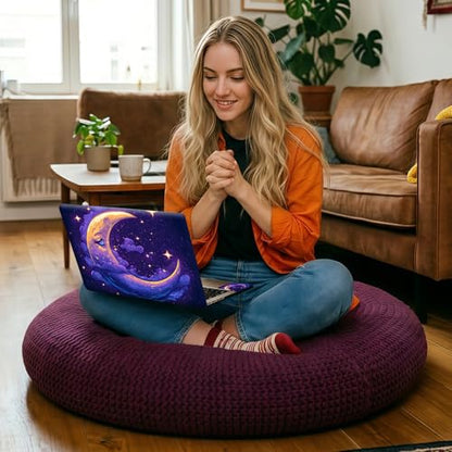 Purple Moon and Stars Night Sky Galaxy Universal Laptop Skin Sticker 3PCS,Protective Decal Trim-to-Fit 11.6" 13.3" 14" 15.6" Laptop Vinyl Cover,Removable Anti-Scratch Computer Decal Protector - color: Purple Moon and Stars Night Sky Galaxy