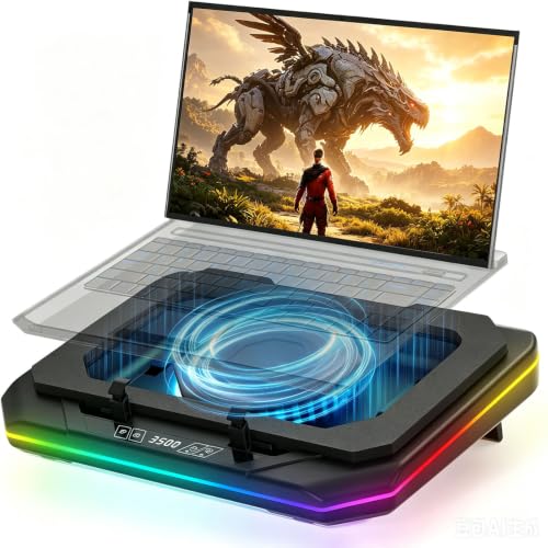 Cooling Pad for Acer Predator Helios 16 18 300 500 (Neo 16 16s 18 AI) | Triton 14 AI 14 17 X 300 SE 700 900 14-18 Gaming Laptop,Cooler with Ultra Powerful Booster Turbo Cooling Fan,RGB Light