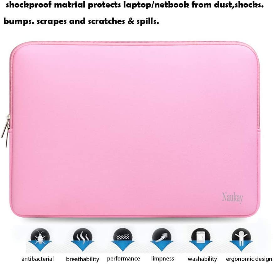 Laptop Case Sleeve, Resistant Neoprene Laptop Sleeve/Notebook Computer Pocket Case/Tablet Briefcase Carrying Bag Compatible with 13-13.3 Inch MacBook Pro,MacBook Air,Notebook Computer-(Pink) - color: pink, size: 13.3 inch