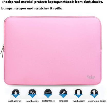 Laptop Case Sleeve, Resistant Neoprene Laptop Sleeve/Notebook Computer Pocket Case/Tablet Briefcase Carrying Bag Compatible with 13-13.3 Inch MacBook Pro,MacBook Air,Notebook Computer-(Pink) - color: pink, size: 13.3 inch