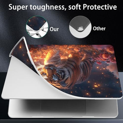 for 2026 MacBook Air 13-inch Laptop Case M5 2026 M4 2025 M3 2024 M2 2022 Release Model A3449 A3240 A3113 A2681, Hard Shell Cover for MacBook Air 13.6 inch, Dream Tiger - color: Dream tiger