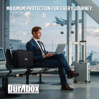 Durabox All Weather Hard Case 19 x 17 x 8” - TSA Approved Hard Shell Travel Case with Customizable Foam for Cameras, Lenses, Laptops, Electronics, Guns, Pistols and Other Gear - size: Large 19 x 17 x 8"