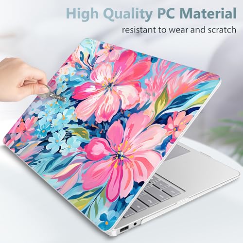 Mektron Printed Case for 2025 Microsoft Surface Laptop Windows 11 Copilot+ PC Surface Laptop 13 inch Touchscreen Display Cover Fits Model 2095, Hand-Painted Flowers - color: Hand-Painted Flowers