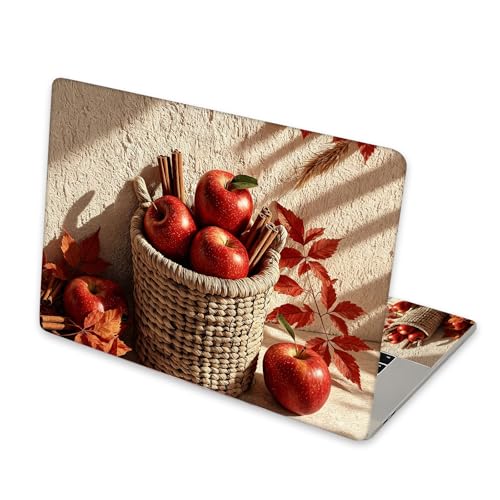 Universal Laptop Skin Sticker for 12/13/14/15.6 Inch Laptops, Reusable Vinyl Laptop Decal Cover, Waterproof Scratch Resistant Notebook Skin with 2 Wrist Pads,Autumn Basket - color: Autumn Basket