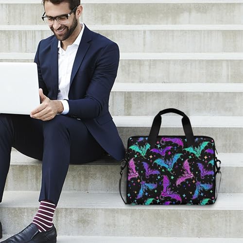 MNSRUU Laptop Bag for 15.6 inch Black Gothic Bats - color: Halloween Theme 092