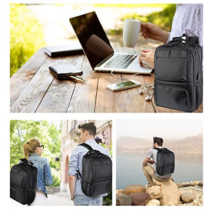 Laptop Backpack Fits 17 Inch Computer, Size suit to airline: America Airlines/Frontier Airlines/Spirit Airlines/South West Airlines, Black - color: A Black