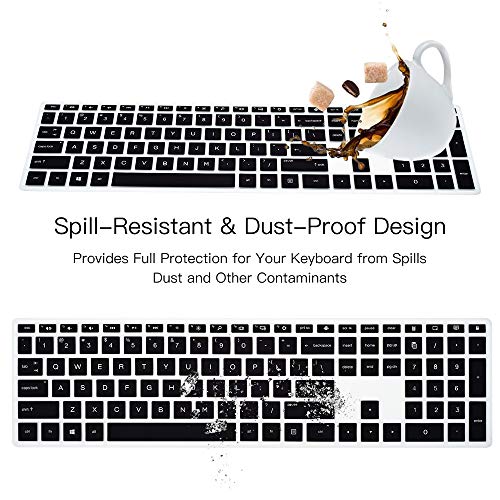 Keyboard Cover for HP Pavilion 27 All in One PC, HP Pavilion 27-Xa0055Ng/0370Nd/0076Hk/0010Na, HP Pavilion 24-inch All in One PC, 24 Xa0002A/0300Nd/0051Hk, HP Pavilion All in One Accessories, Black - color: Black