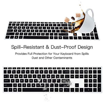 Keyboard Cover for HP Pavilion 27 All in One PC, HP Pavilion 27-Xa0055Ng/0370Nd/0076Hk/0010Na, HP Pavilion 24-inch All in One PC, 24 Xa0002A/0300Nd/0051Hk, HP Pavilion All in One Accessories, Black - color: Black
