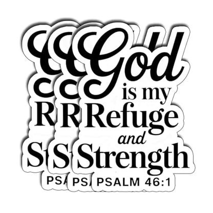 (3Pcs) God is My Refuge and Strength Stickers Christian Inspirational Bible Verse Quote Religious Scripture Prayer Gifts Waterproof Vinyl Decal for Kindle Water Bottle Bumper Phone Laptop Size 3"x2" - color: God is My Refuge and Strength – Psalm 46:1