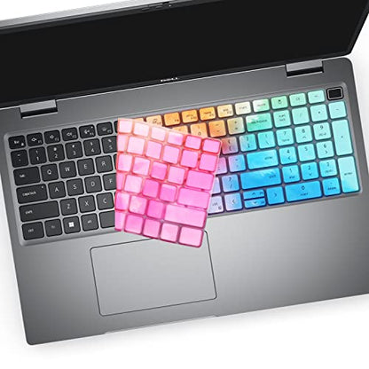 Keyboard Cover for 15.6 Inch Dell Latitude 3540 3550 5520 5521 5530 5531 5540 5550, 15.6 Inch Dell Precision 3560 3561 3570 3571 3580 3581 3590 3591 Laptop US Protective Keyboard Skin-Colorful - color: Colorful