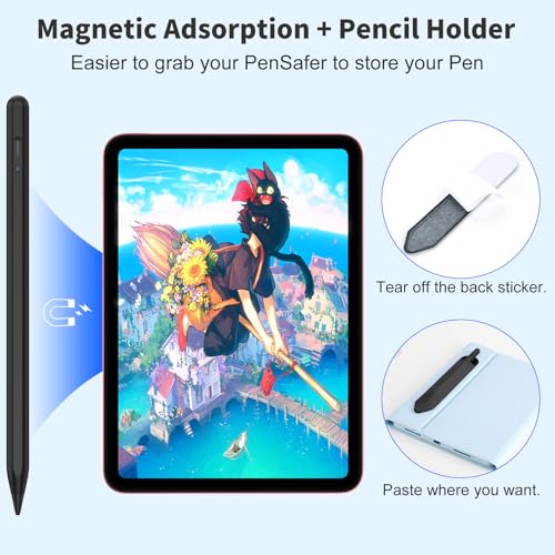 COO Universal Active Stylus Pen for iOS, Android & Samsung Touch Screens | Smart Digital Stylus for Lenovo/Vivo/Mi/HUAWEI Tablets, iPhone/Samsung/Pixel Phones for Drawing, Black - color: Black