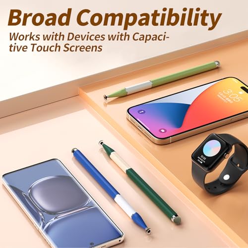 Bopomofo Stylus Pen for Touchscreen,3PCS 2-in-1 Magnetic Stylus Pen | High Sensitivity & Precision Stylus,Extended Pen Body Design,Compatible with Touch Screens(6 Tips+2 Magnetic Sheets) - color: Blue/Light Green/Dark Green