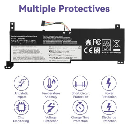 L20C2PF0 L20M2PF0 Laptop Battery Replacement for Lenovo IdeaPad 3-14ADA6 3-14ALC6 3-14ITL6 3-14ABA7 3-15ADA6 3-15ITL6 3-15ALC6 3-17ALC6 3-17ITL6 V14 V15 V17 G2-ALC G3-ABA Series L20L2PF0 38Wh - size: L20M2PF0 12.60 × 6.50 × 0.94 in