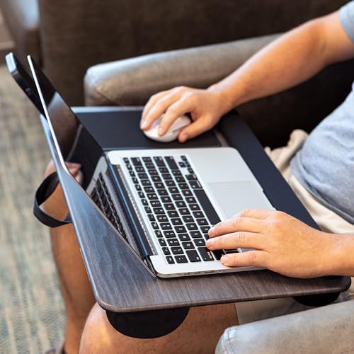 LAPGEAR Home Office Pro Lap Desk - Gray Woodgrain, Fits 15.6” Laptops - color: Gray Woodgrain, size: Home Office Pro W/Wrist Rest