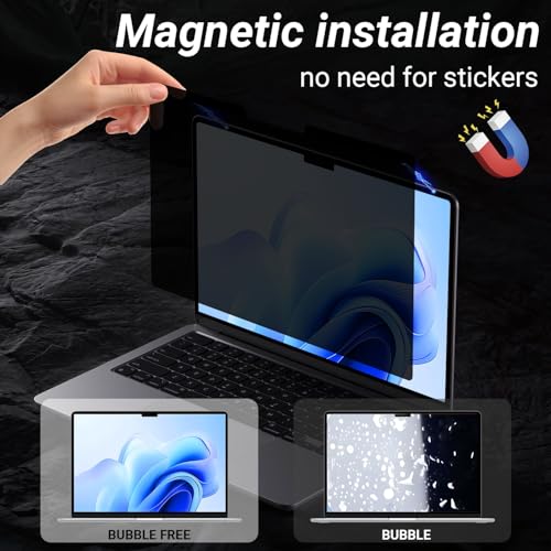 Magnetic Privacy Screen Protector for 14 Inch 16:10 Aspect Ratio Screen Anti-Spy, Anti-Glare, Anti-Blue Light Protection, Enhanced Screen Clarity & Scratch Guard - size: 14 inch