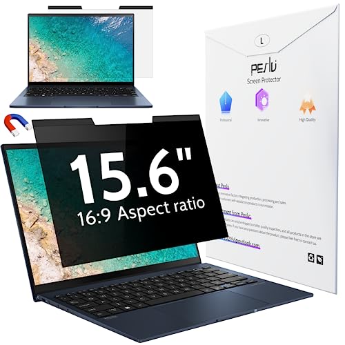 Peslv Magnetic Laptop Privacy Screen 15.6 inch for 16:9 Computer Monitor, 15" Removable Anti Glare Protector Blue Light Filter Shield Compatible with Lenovo Hp Dell Acer Asus Thinkpad Envy Xps - size: 15.6" 16:9 B