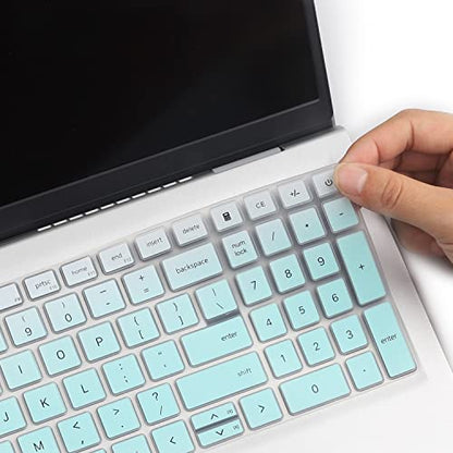 Keyboard Cover for 2026 2025 Dell 15 Laptop DC15250 DC15255 15.6" Dell Inspiron 15 3510 3511 3515 3525 3530 3535 5510 5515 5518 7510 15.6", Vostro 3510 3520 3530 5510 5515 15.6, Inspiron 7610 - color: MintGreen