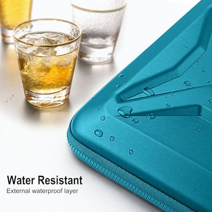 DOMISO 13 Inch Laptop Hard Case, Waterproof Shockproof Hard Shell Laptop Sleeve Protective Case with Retractable Handle for MacBook Air Pro Neo/Dell XPS 13//Microsoft Surface/Lenovo Yoga/HP Envy,Teal - color: Teal, size: 13 Inch