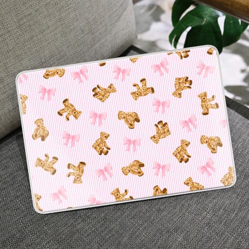 MEEgoodo 4-in-1 Printed Case for MacBook Neo 13 inch 2026 Release Model A3404, Laptop Hard Shell Cases with Keyboard Skin & Screen Protector & Webcam Covers, Bear&Cute Ribbon - color: Bear&Cute Ribbon