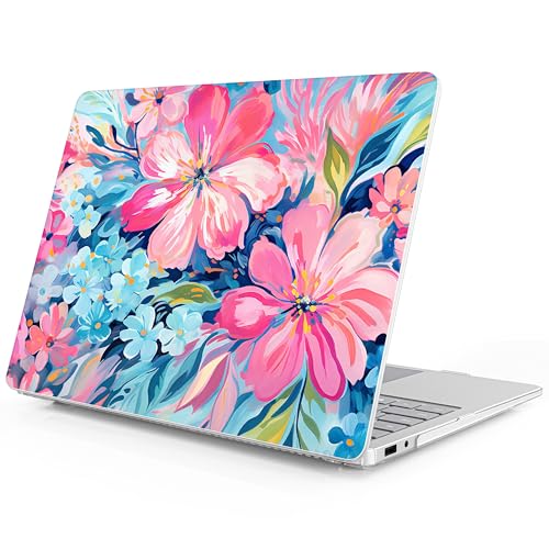 Mektron Printed Case for 2025 Microsoft Surface Laptop Windows 11 Copilot+ PC Surface Laptop 13 inch Touchscreen Display Cover Fits Model 2095, Hand-Painted Flowers - color: Hand-Painted Flowers