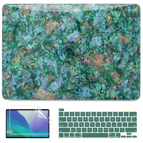 BELKA for MacBook Pro 13 inch Case M2 M1 2025 2024 2023 2022 2021-2016 | A2338 A2251 A2289 A2159 A1989 A1708 A1706, Plastic Hard Shell Case & Keyboard Cover & Screen Protector, Shiny Green Pearl - color: Shiny Green Pearl