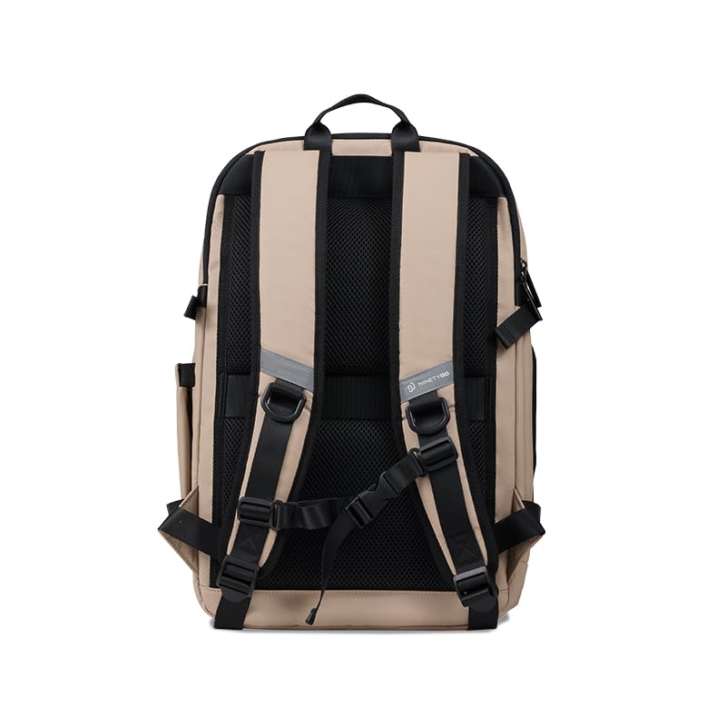 NINETYGO Casual Backpack for Men & Women, Brown | Airline Approved Carry On, Waterproof, 24.7L, Detachable Shoulder Bag, Fits 15.6 Inch Laptop - color: Brown