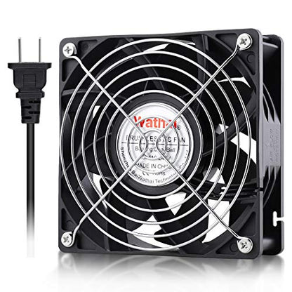Wathai EC Industrial Case Fan 120mm x 38mm AC 110V 120V Cooling Fan | 110V - 240V Brushless Muffin Axial Fan Dual Ball Big Airflow 116 CFM 120x120x38mm for External Electronics Cooling - style: 120x38mm