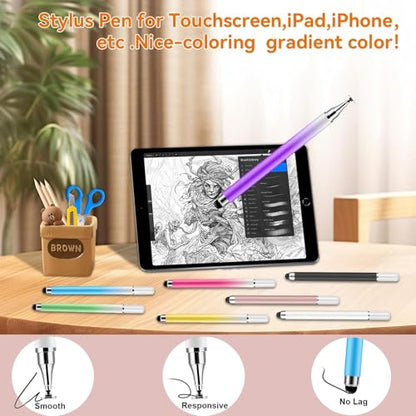 8Pcs Stylus Pen for Touchscreen,iPad,iPhone,3 in 1 Stylus Pen | High Precision & Sensitivity, Perfect for Touch Screens, iPhone/ipad/Samsung/Google/Microsoft/Android Tablets - size: 8 Packs