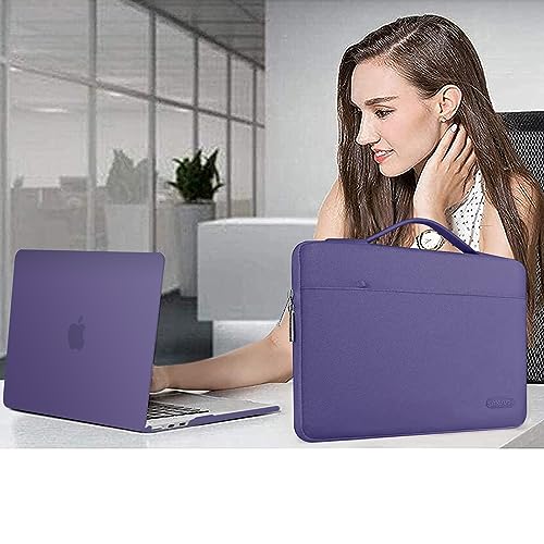 MOSISO Compatible with MacBook Air 13 inch Case M5 2026 M4 2025 M3 M2 2024-2022 A3449 A3240 A3113 A2681,Hard Shell&Sleeve Bag&Keyboard Skin&Webcam Cover&ScreenFilm for MacBook Air 13.6,Imperial Purple - color: Imperial Purple
