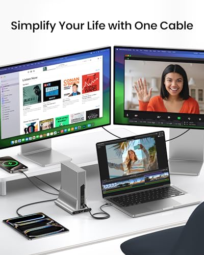 Silkland USB 4 Cable for Thunderbolt 4 Cable 3.3FT, 40Gbps Data Sync, 8K/5K USB C Monitor [USB-IF Certified] Netbraid-48 240W USB C Thunderbolt, Compatible for SSD, MacBook, iPhone 17/16, Docking - size: 3.3FT