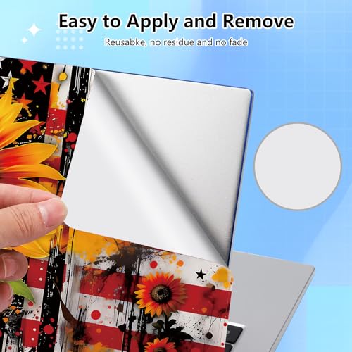Universal Laptop Skin Sticker Decal for 11.6”12" 13" 13.3" 14" 15" 15.4" 15.6" Reusable Waterproof Scratch-Scratch Resistant Protective Vinyl Laptop Notebook Skin Stickers - Yellow Sunflower Flag - color: Yellow Sunflower Flag