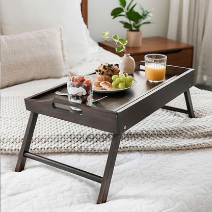 ROSSIE HOME Wood Bed Tray – Java Bamboo, Fits 17.3” Laptops - color: Java Bamboo, size: Extra Large