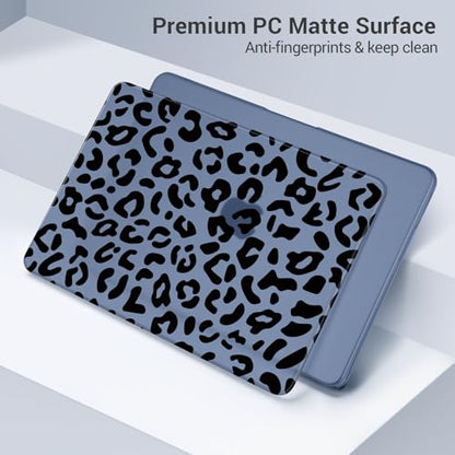 MOSISO Leopard Grain Hard Case Compatible with MacBook Neo 13 inch 2026 Release Model A3404, 3 in 1 Crack-Resistant Protective Hard Shell Case&Keyboard Cover&Screen Protector, Indigo - color: Indigo