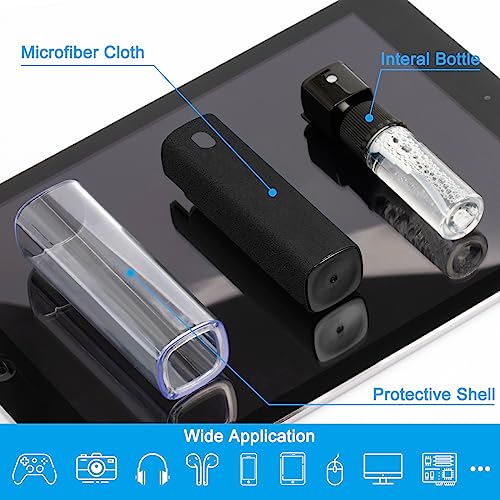 walrfid Screen Cleaner Touchscreen Mist Spray for Phone Laptop TV, Black | Electronics Cleaning Kit for Tablet, PC, Computer, LCD, Car Screens, Compatible with iPhone iPad MacBook Pro - color: Safety Black