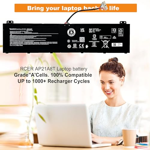 AP21A8T AP21A7T Battery for Acer Predator Helios 300 PH317-56-78LY PH315-55-72EA PH315-55-770K PH315-55-965Z PH317-56-78SM PH315-55-78L7 PH315-55-796N AP21A5T Battery - size: 9.44*3.15*0.39inch AP21A8T