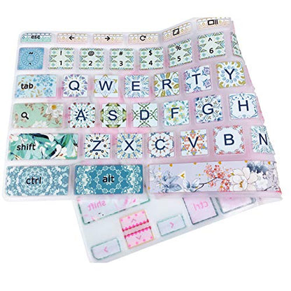 Keyboard Cover Skin for HP Chromebook 11 x360 11.6,G2/G3/G4/G5/G6 EE/G7 EE 11.6, 14-ca 14-ak14-X Series/HP Chromebook 14 G2 G3 G4 Keyboard Protector,Garland - color: Garland