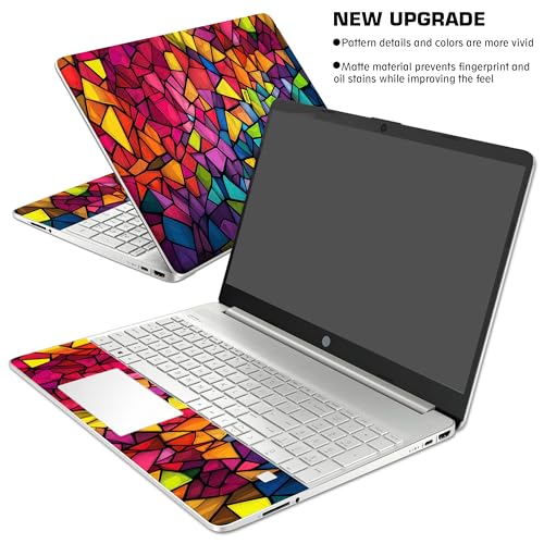 Laptop Skin Decal HP 15.6" - Mozaic, Laptop Cover Sticker, No Cutting Required, No Bubble, Waterproof, Scratch Resistant - Including Wide Screen and Wrist Pad - size: 15.6 inch