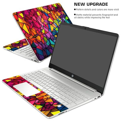 Laptop Skin Decal HP 15.6" - Mozaic, Laptop Cover Sticker, No Cutting Required, No Bubble, Waterproof, Scratch Resistant - Including Wide Screen and Wrist Pad - size: 15.6 inch