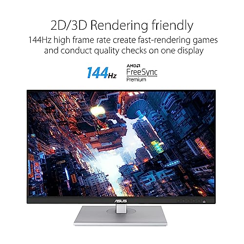 ASUS ProArt Display 27” 1440P Professional Monitor (PA278CGV) - IPS, QHD (2560 x 1440), 144Hz, 95% DCI-P3, ΔE < 2, Calman Verified, USB-C PD 90W, FreeSync Premium, DisplayHDR 400, Height Adjustable - style: 27" QHD 144Hz USB-C Mac