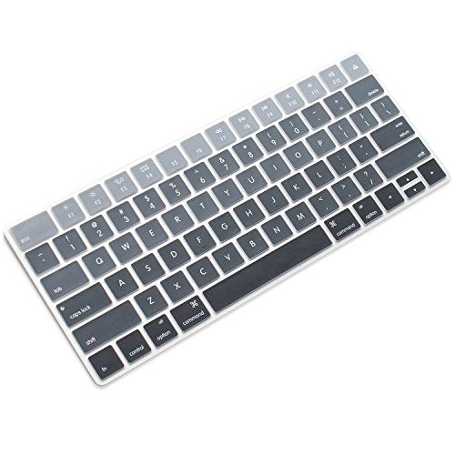 ProElife Ultra Thin Silicone Keyboard Protector Cover Skin for Apple Magic Keyboard & Magic Keyboard 2 (U.S Version, Model: MLA22L/A-A1644, Without Numeric Keypad) (Ombre Gray) - color: Ombre Gray