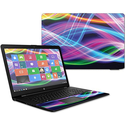 MightySkins Skin Compatible with HP 17t Laptop 17.3" (2017) - Light Waves | Protective, Durable, and Unique Vinyl Decal wrap Cover | Easy to Apply, Remove, and Change Styles | Made in The USA - color: Light Waves