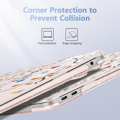 May Chen Compatible with MacBook Air 13 inch Case 2022 2021, 2020-2018 Release Model: M1 A2337 A2179 A1932, Plastic Hard Shell Case Cover for Mabook Air 13 inch with Retina Dispaly, Summer Flowers - color: Summer Flowers