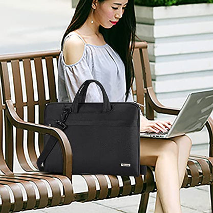 Voova 15.6-15 Inch Laptop Sleeve with Handle, MacBook Sleeve, Black | Splash-proof 15.6-inch laptop sleeve with handle and removable strap; fits notebooks and MacBook Pro for daily commute - color: Black, size: 14-15.6In & 2019 New Macbook Pro 16 Inch