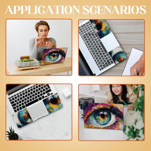 SUPERDANT Hand Drawn Eye Pattern Laptop Skin Sticker Decal Universal Vinyl Notebook Cover Fits 12 13 13.3 14 15.4 15.6 Inches Removable Waterproof Laptop Protector - style: Hand Drawn Eye
