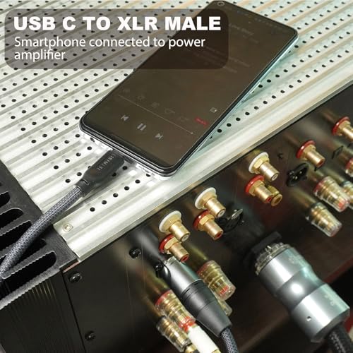 24Bit/96Khz USB c to XLR Male Audio Cable,USB C Smartphone/Laptop to XLR Male Output Cable for Amplifier, Speaker, Mixer Console, etc 3.3 FT - color: 3.3Feet