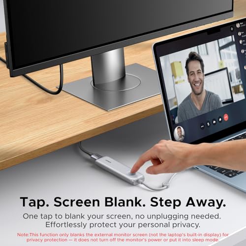 UGREEN USB C Hub 5-in-1 Revodok, Slim Portable USB-C Adapter | 100W PD Charging, 4K@60Hz HDMI, 10Gbps USB 3.2 Data Ports, Lock-Screen Button & Cable Clip for MacBook Air/Pro, iPad, Laptops
