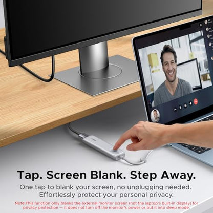 UGREEN USB C Hub 5-in-1 Revodok, Slim Portable USB-C Adapter | 100W PD Charging, 4K@60Hz HDMI, 10Gbps USB 3.2 Data Ports, Lock-Screen Button & Cable Clip for MacBook Air/Pro, iPad, Laptops