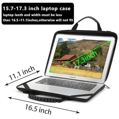 17.3 Inch Laptop Case Hard Shell, Protective Laptop Carrying Case with Stand for Heat Dissipation - color: Black, size: 16.5-17.3 inch