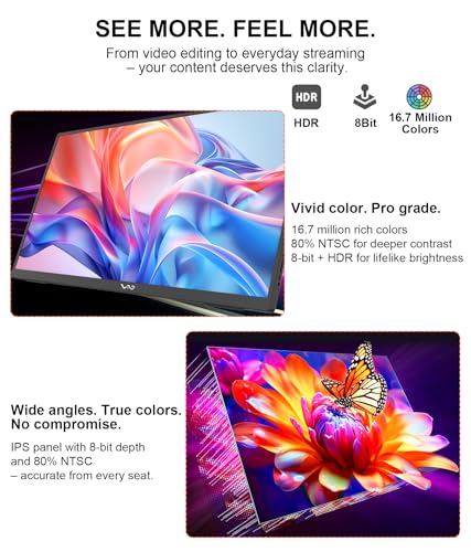 LB M24 23.8 Inch Portable Monitor 100Hz 1080P FHD IPS Computer Display with USB-C, HDMI, VESA Mountable, Built-in Stand Desktop Screen with Speaker for PC Laptop Mac PC - size: M24 (23.8")